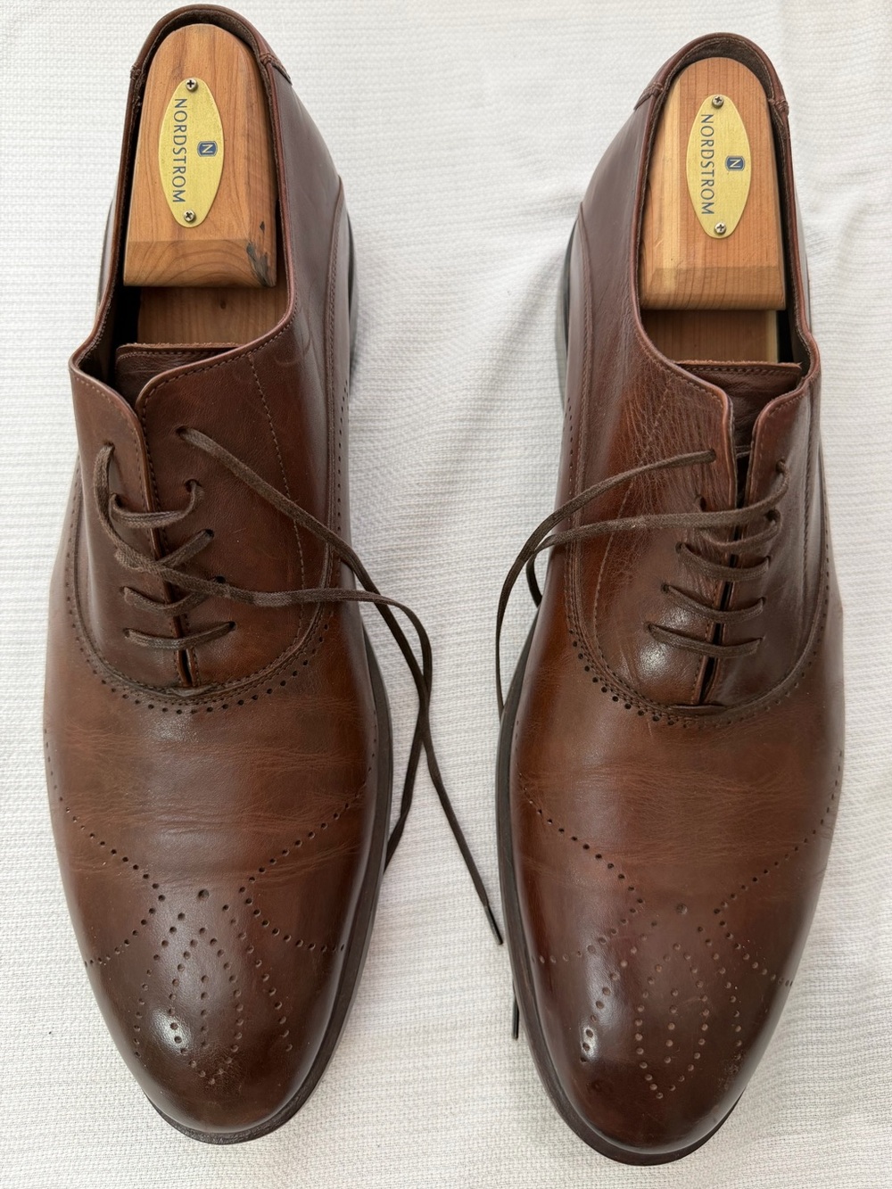 Taryn Rose Men’s Brown Leather Wingtip Oxfords